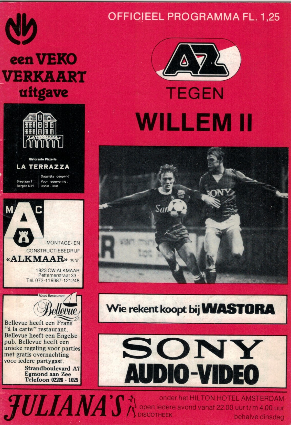AZ Programma 5-feb-1984 Willem II thuis